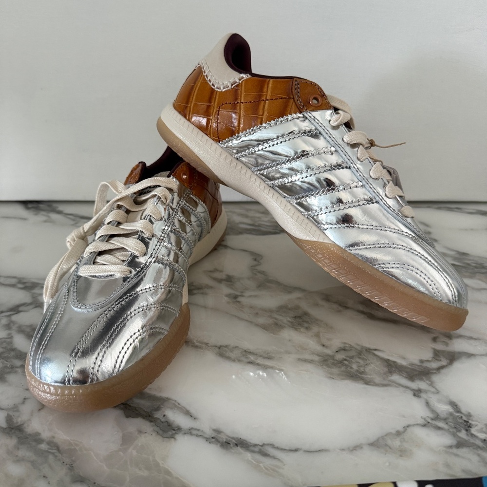 Adidas Originals Edition WALES BONNER Silver & Brown MN Samba Sneakers SZ US 7 - Picture 13 of 13